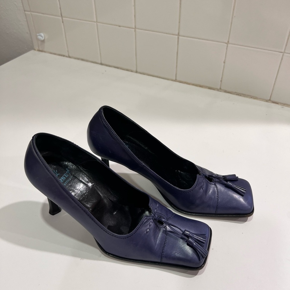 Women's Blue/Purplish Original Italian Leather Hornet by Botticelli (Firenze)